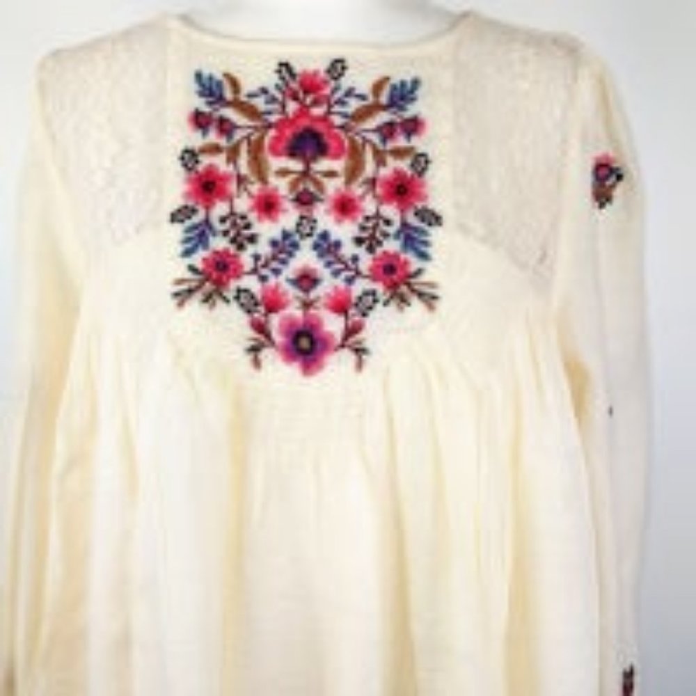 Umgee Floral Embroidered Lace Dress Cottagecore